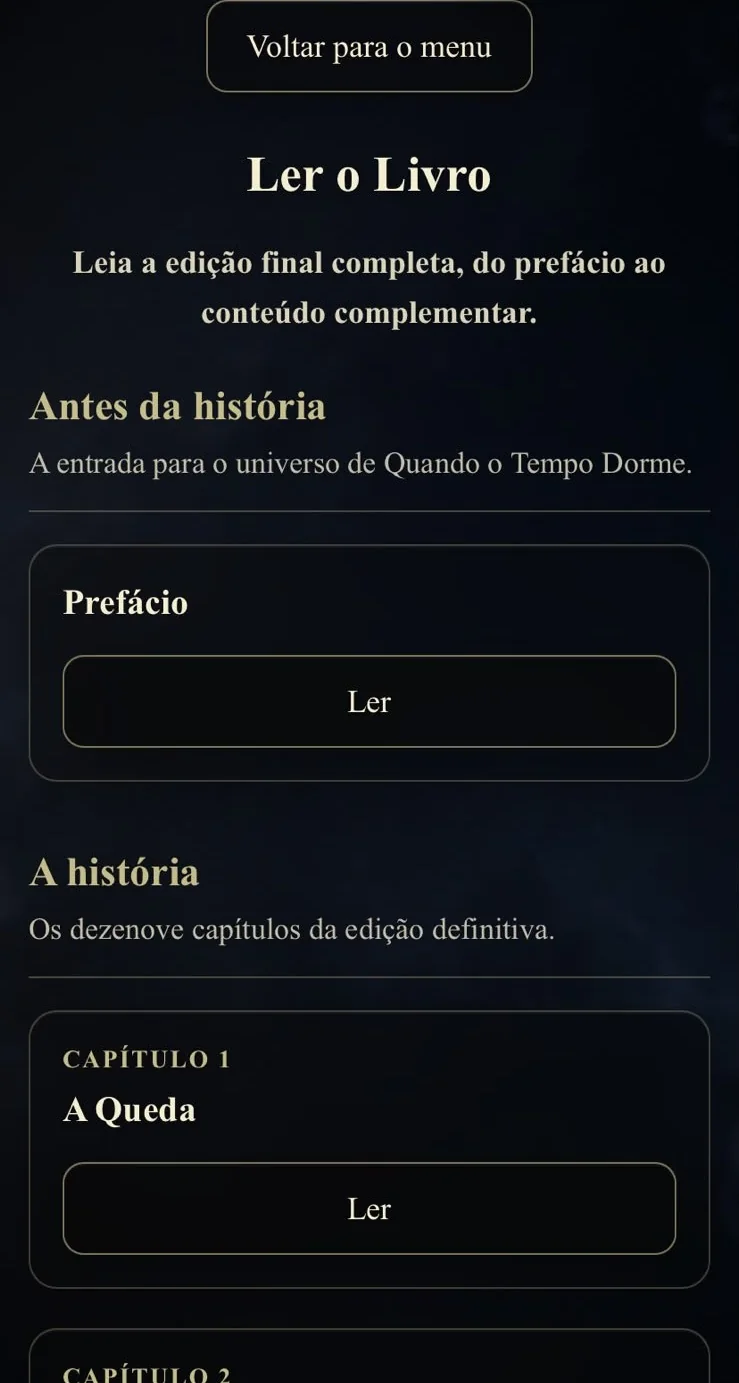 Lista de leitura do livro